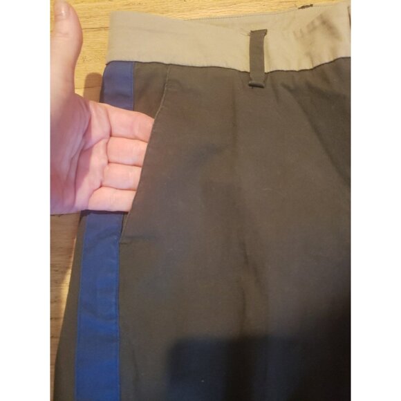 Vince Pants Women's Tuxedo Stripe Trousers Cotton Ankle Slim Sz 4 Stretch - Picture 5 of 9